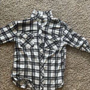 Plaid Shirt - Black and White